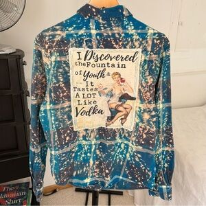 Angry Minnow Vintage Plaid Flannel Button Down Shirt Small